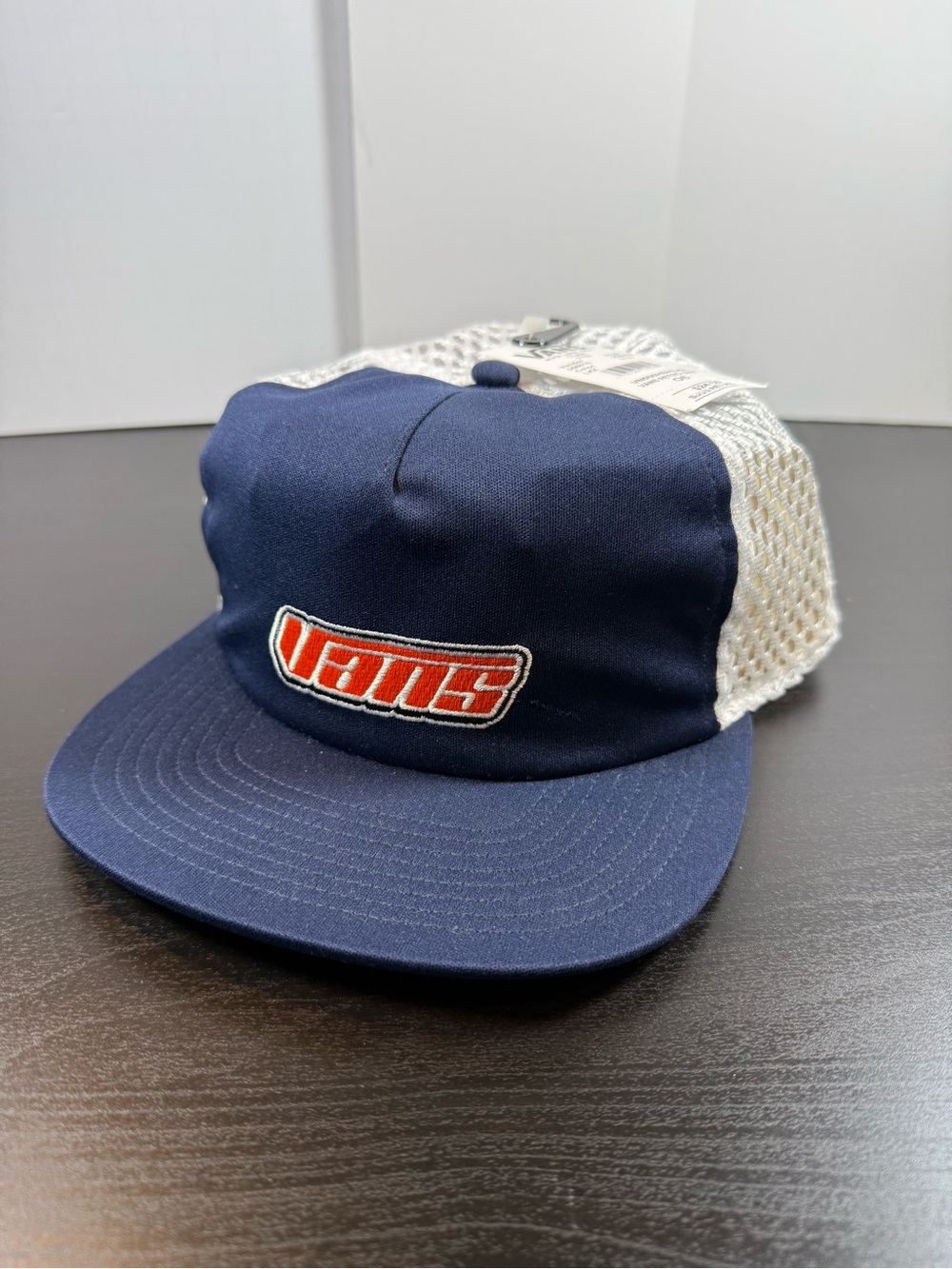 Vans Off The Wall Trucker Cap NWT Men's Navy Blue Adjustable Strap Y2K Skater